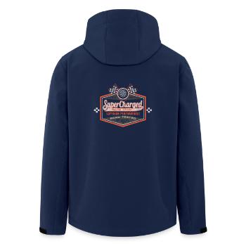 Super Charged - Men’s Recycled Softshell Jacket by Stanley/Stella - navy - Back - AI Model Male 185 light (185cm)