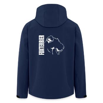 FOXTERRIER Profil Hunde Hund Wilsigns - Recycelte Männer Softshell-Jacke von Stanley/Stella - Navy - Hinten - AI Model Male 185 light (185cm)