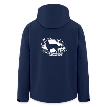 HOVAWART Dogs Dog Wilsigns - Men’s Recycled Softshell Jacket by Stanley/Stella - navy - Back - AI Model Male 185 light (185cm)