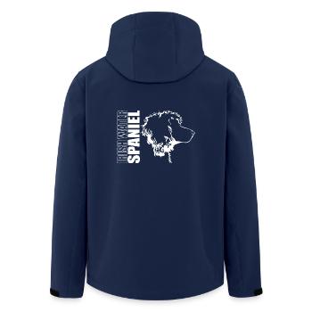 IRISH WATER SPANIEL Profile Dogs Dog Wilsigns - Men’s Recycled Softshell Jacket by Stanley/Stella - navy - Back - AI Model Male 185 light (185cm)