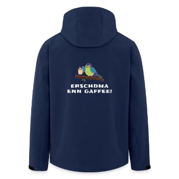 Sachsen Gaffee - Recycelte Männer Softshell-Jacke von Stanley/Stella - Navy - Hinten - AI Model Male 185 light (185cm)