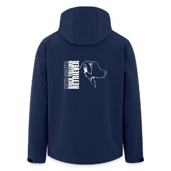 NOVA SCOTIA DUCK TOLLING RETRIEVER Profile Wilsigns - Men’s Recycled Softshell Jacket by Stanley/Stella - navy - Back - AI Model Male 185 light (185cm)