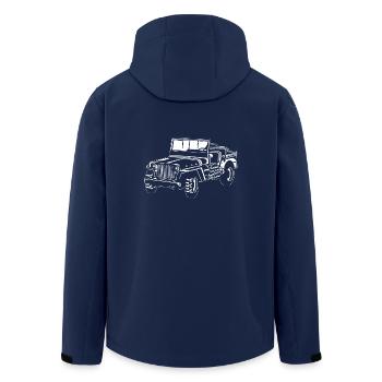 Geländewagen / Jeep SUV 02_weiß - Recycelte Männer Softshell-Jacke von Stanley/Stella - Navy - Hinten - AI Model Male 185 light (185cm)