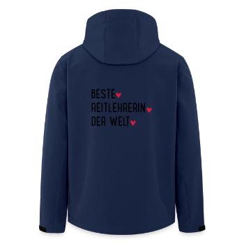 Beste Reitlehrerin der Welt - Recycelte Männer Softshell-Jacke von Stanley/Stella - Navy - Hinten - AI Model Male 185 light (185cm)