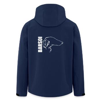 BARSOI Profil Hunde Hund Wilsigns - Recycelte Männer Softshell-Jacke von Stanley/Stella - Navy - Hinten - AI Model Male 185 light (185cm)