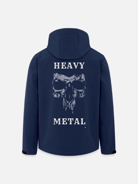 Skull Heavy Metal - Recycelte Männer Softshell-Jacke von Stanley/Stella - Navy