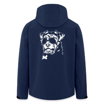 Deutscher Jagdterrier cool lustig Hunde Wilsigns - Recycelte Männer Softshell-Jacke von Stanley/Stella - Navy - Hinten - AI Model Male 185 light (185cm)