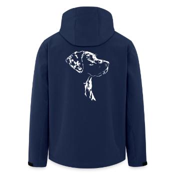 Catahoula Leopard Dog Silhouette Hunde Wilsigns - Recycelte Männer Softshell-Jacke von Stanley/Stella - Navy - Hinten - AI Model Male 185 light (185cm)