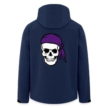 skull pirate - Men’s Recycled Softshell Jacket by Stanley/Stella - navy - Back - AI Model Male 185 light (185cm)