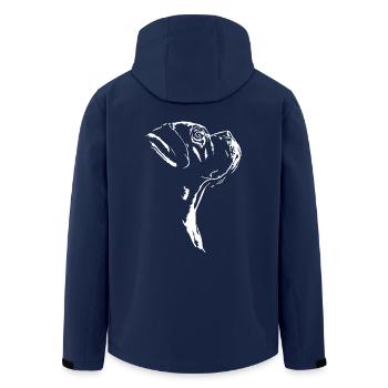 Bordeauxdogge Hunde Hund Silhouette Wilsigns - Recycelte Männer Softshell-Jacke von Stanley/Stella - Navy - Hinten - AI Model Male 185 light (185cm)