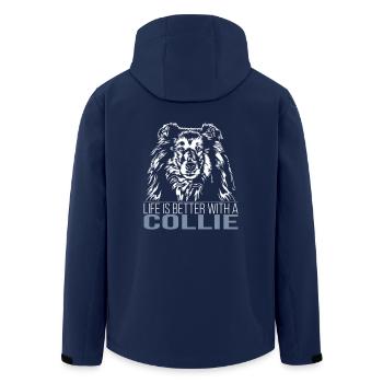 COLLIE life is better - Men’s Recycled Softshell Jacket by Stanley/Stella - navy - Back - AI Model Male 185 light (185cm)