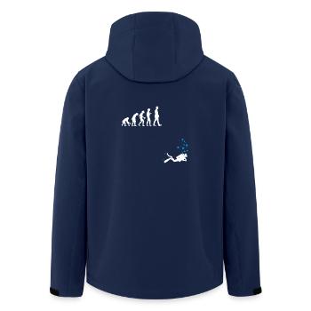 Tauchen Shirt Evolution Taucher Geschenk lustig - Recycelte Männer Softshell-Jacke von Stanley/Stella - Navy - Hinten - AI Model Male 185 light (185cm)