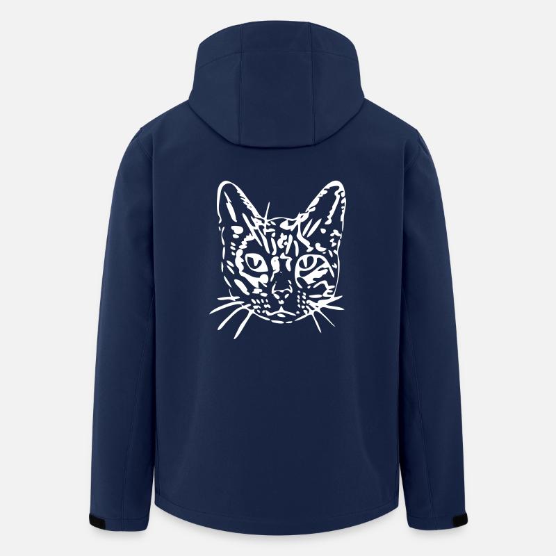 Katze, Mieze, Miezekatze, Geschenk, Geschenkidee - Recycelte Männer Softshell-Jacke von Stanley/Stella - Navy