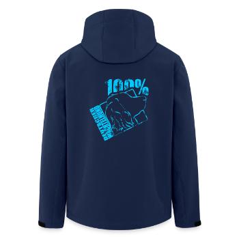 DEUTSCHER WACHTELHUND 100 - Recycelte Männer Softshell-Jacke von Stanley/Stella - Navy - Hinten - AI Model Male 185 light (185cm)