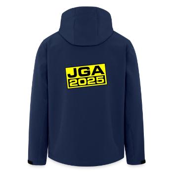 Jga 2025 - Recycelte Männer Softshell-Jacke von Stanley/Stella - Navy - Hinten - AI Model Male 185 light (185cm)