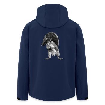 Eichhörnchen - Recycelte Männer Softshell-Jacke von Stanley/Stella - Navy - Hinten - AI Model Male 185 light (185cm)