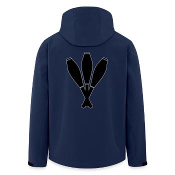 Jonglierkeulen - Recycelte Männer Softshell-Jacke von Stanley/Stella - Navy - Hinten - AI Model Male 185 light (185cm)