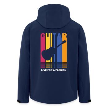 live for a passion guitar - Men’s Recycled Softshell Jacket by Stanley/Stella - navy - Back - AI Model Male 185 light (185cm)