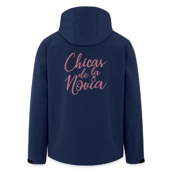 Chicas de la Novia Bridesmaid Team Bride Wedding - Men’s Recycled Softshell Jacket by Stanley/Stella - navy - Back - AI Model Male 185 light (185cm)