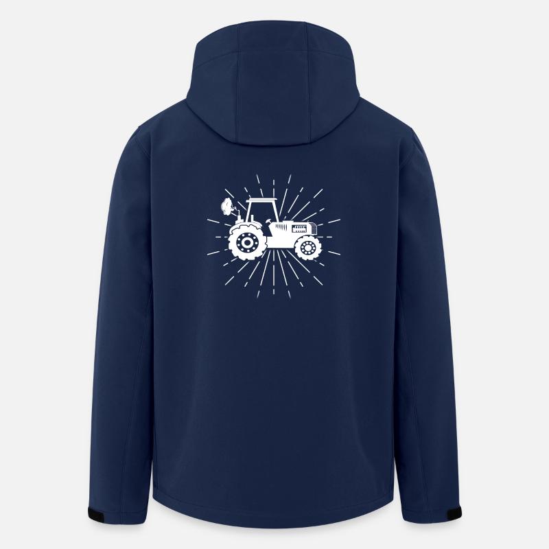 Landwirt Traktor Trecker Design - Recycelte Männer Softshell-Jacke von Stanley/Stella - Navy