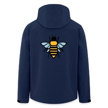 Biene - Recycelte Männer Softshell-Jacke von Stanley/Stella - Navy - Hinten - AI Model Male 185 light (185cm)