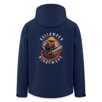 HALLOWEEN NIGHTMARE !! - Men’s Recycled Softshell Jacket by Stanley/Stella - navy - Back - AI Model Male 185 light (185cm)