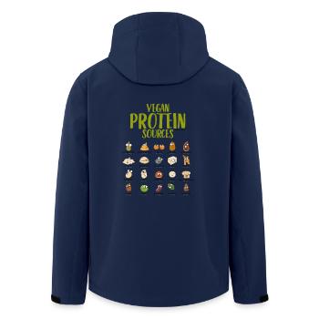 Sources de protéines végétaliennes - Veste softshell homme en polyester recyclé Stanley/Stella - marine - Dos - AI Model Male 185 light (185cm)