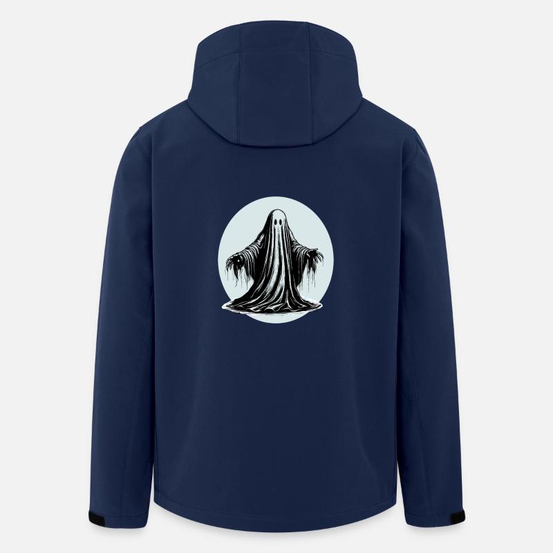 Cool graphic ghost design - Men’s Recycled Softshell Jacket by Stanley/Stella - navy