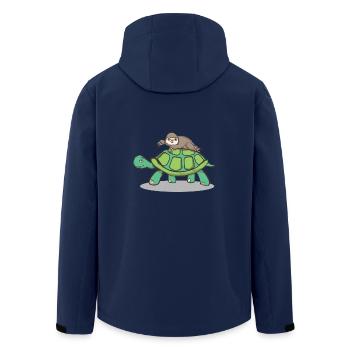 T-shirt de course paresseux - Veste softshell homme en polyester recyclé Stanley/Stella - marine - Dos - AI Model Male 185 light (185cm)