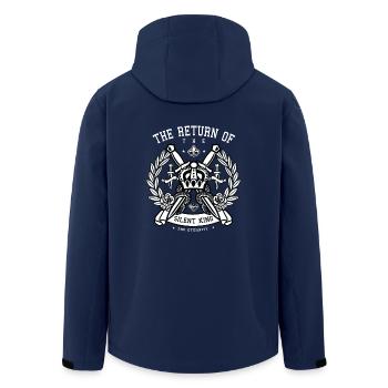 Crown - Men’s Recycled Softshell Jacket by Stanley/Stella - navy - Back - AI Model Male 185 light (185cm)