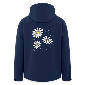 Daisy Dots - Men’s Recycled Softshell Jacket by Stanley/Stella - navy - Back - AI Model Male 185 light (185cm)