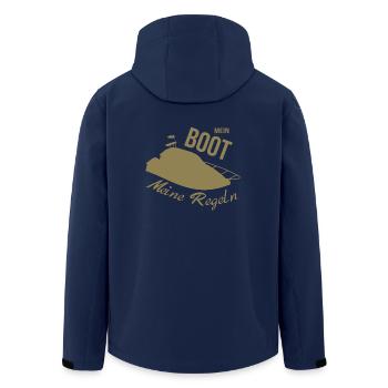 Mein Boot meine Regeln Motorboot - Recycelte Männer Softshell-Jacke von Stanley/Stella - Navy - Hinten - AI Model Male 185 light (185cm)
