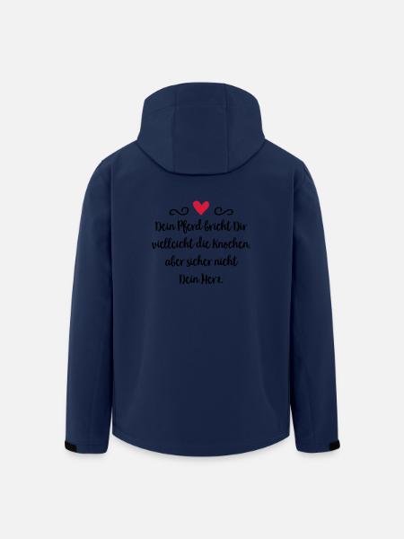 Pferd - Recycelte Männer Softshell-Jacke von Stanley/Stella - Navy