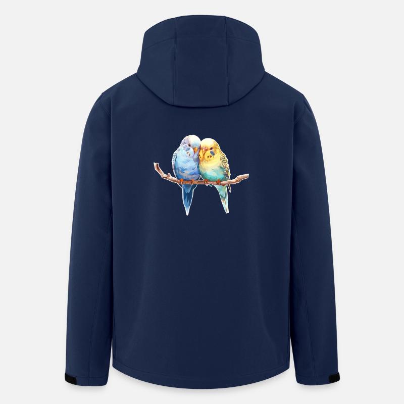 Wellensittiche Wellensittichpaar - Recycelte Männer Softshell-Jacke von Stanley/Stella - Navy