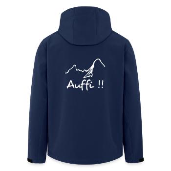 WatzeAuffi - Recycelte Männer Softshell-Jacke von Stanley/Stella - Navy - Hinten - AI Model Male 185 light (185cm)