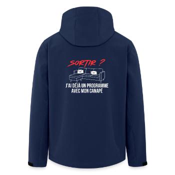 J ai déjà un programme avec mon canapé - Veste softshell homme en polyester recyclé Stanley/Stella - marine - Dos - AI Model Male 185 light (185cm)