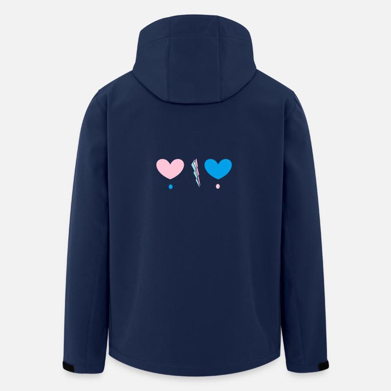 Zwei Herzen - Recycelte Männer Softshell-Jacke von Stanley/Stella - Navy