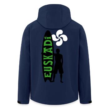 euskadi surfing fashion 03 - Men’s Recycled Softshell Jacket by Stanley/Stella - navy - Back - AI Model Male 185 light (185cm)