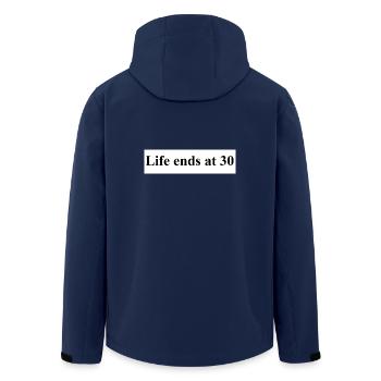 Life ends at 30 - Recycelte Männer Softshell-Jacke von Stanley/Stella - Navy - Hinten - AI Model Male 185 light (185cm)
