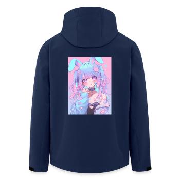 Hase Bunny Girl Anime Manga Pastel Goth Geschenk - Recycelte Männer Softshell-Jacke von Stanley/Stella - Navy - Hinten - AI Model Male 185 light (185cm)