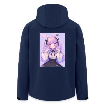 Hase Bunny Girl Anime Manga Pastel Goth Geschenk - Recycelte Männer Softshell-Jacke von Stanley/Stella - Navy - Hinten - AI Model Male 185 light (185cm)