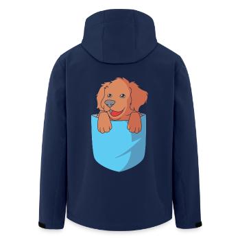 Boykin Spaniel - Men’s Recycled Softshell Jacket by Stanley/Stella - navy - Back - AI Model Male 185 light (185cm)