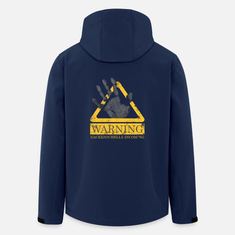 Warning Nackenschelle Incoming - Recycelte Männer Softshell-Jacke von Stanley/Stella - Navy