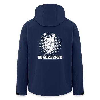 Torwart - Recycelte Männer Softshell-Jacke von Stanley/Stella - Navy - Hinten - AI Model Male 185 light (185cm)