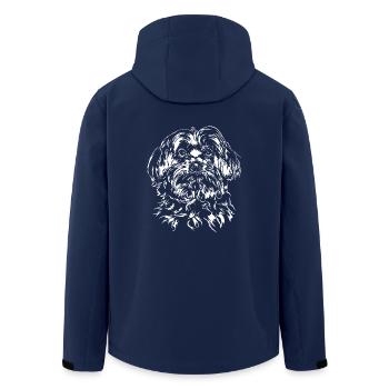 MALTESER Maltese Wilsigns Dog Dog - Men’s Recycled Softshell Jacket by Stanley/Stella - navy - Back - AI Model Male 185 light (185cm)