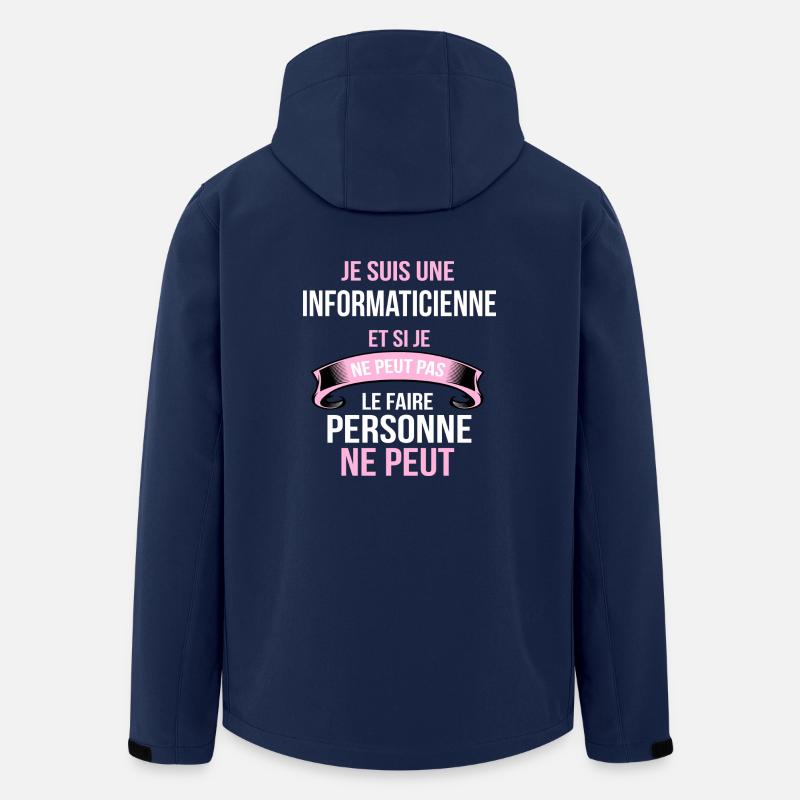 informaticienne - Veste softshell homme en polyester recyclé Stanley/Stella - marine
