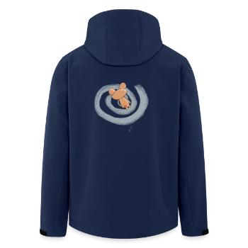 Lost Bear - Spiral - Recycelte Männer Softshell-Jacke von Stanley/Stella - Navy - Hinten - AI Model Male 185 light (185cm)