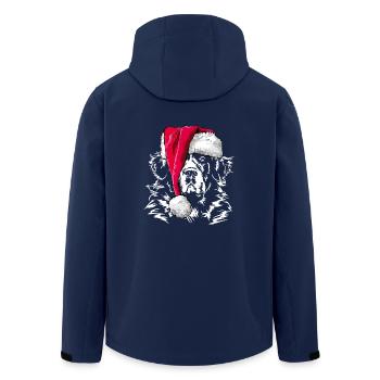 LANDSEER Noël bonnet de Wilsign cadeau - Veste softshell homme en polyester recyclé Stanley/Stella - marine - Dos - AI Model Male 185 light (185cm)