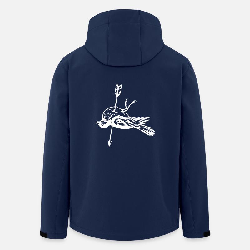 Toter Vogel - Pfeil im Herzen - Recycelte Männer Softshell-Jacke von Stanley/Stella - Navy