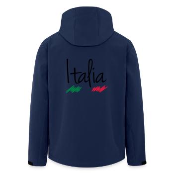 Italia Flagge - Recycelte Männer Softshell-Jacke von Stanley/Stella - Navy - Hinten - AI Model Male 185 light (185cm)